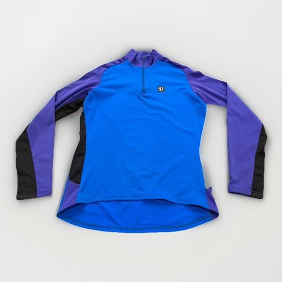 Pearl Izumi Womens Blue 1/4 Zip Technical Wear Cycling Pullover Shirt XL USA - Picture 1 of 11